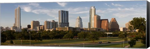 Framed Buildings in a city, Austin, Texas Print