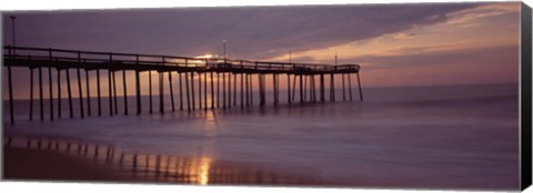 Framed Pier over an ocean, Ocean City, Maryland, USA Print