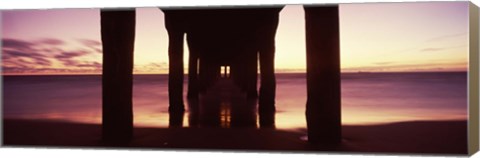 Framed View from Under Manhattan Beach Pier, California Print