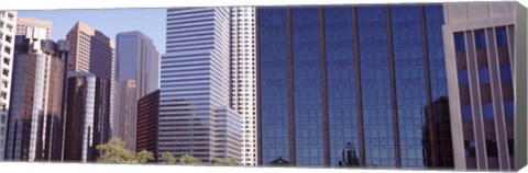 Framed Close up of skyscrapers in Los Angeles, Los Angeles County, California, USA Print