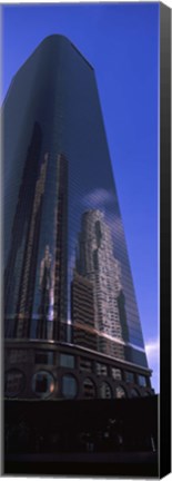 Framed Low angle view of a skyscraper in a city, City Of Los Angeles, Los Angeles County, California, USA Print