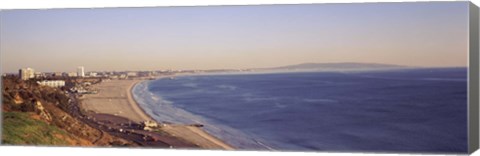 Framed City at the waterfront, Santa Monica, Los Angeles County, California, USA Print