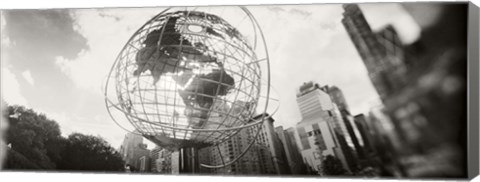 Framed Steel globe, Columbus Circle, Manhattan, New York City, New York State, USA Print