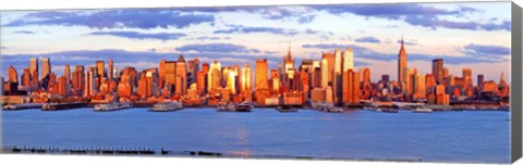 Framed Aerial view of Manhattan, New York City, New York State, USA Print