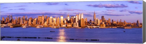 Framed Skyscrapers in a city, Manhattan, New York City, New York State, USA Print