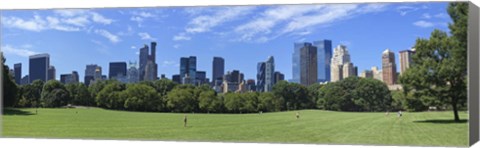 Framed Park with skyscrapers in the background, Sheep Meadow, Central Park, Manhattan, New York City, New York State, USA Print