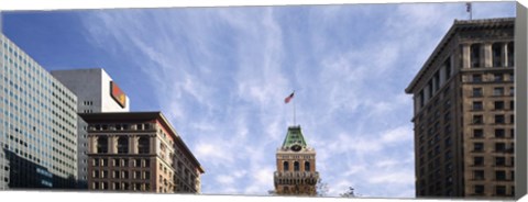 Framed Buildings in a city, Tribune Tower, Oakland, Alameda County, California, USA Print