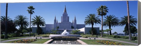 Framed Formal garden in front of a temple, Oakland Temple, Oakland, Alameda County, California Print