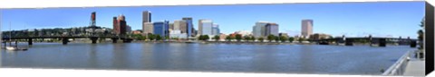 Framed Buildings at the waterfront, Portland Rose Festival, Portland, Multnomah County, Oregon, USA 2010 Print