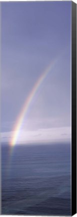 Framed Rainbow over ocean, Honolulu, Oahu, Hawaii, USA Print