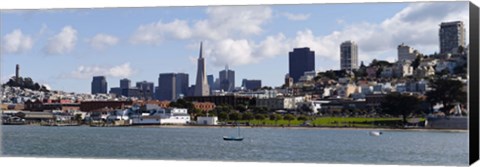 Framed City at the waterfront, Coit Tower, Telegraph Hill, San Francisco, California Print
