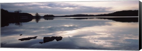 Framed Reflection of clouds in a lake, Loch Raven Reservoir, Lutherville-Timonium, Baltimore County, Maryland Print