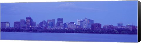 Framed Skyscrapers at the waterfront, Charles River, Boston, Suffolk County, Massachusetts, USA Print