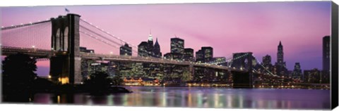 Framed Brooklyn Bridge, Manhattan, New York City Print