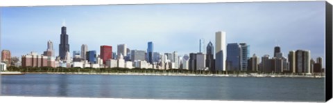 Framed Skyscrapers at the waterfront, Lake Michigan, Chicago, Cook County, Illinois, USA 2011 Print