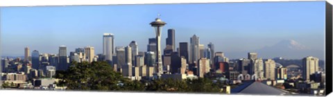 Framed Seattle city skyline and downtown financial building, King County, Washington State, USA 2010 Print