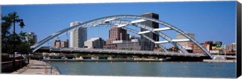 Framed Frederick Douglas-Susan B. Anthony Memorial Bridge across the Genesee River, Rochester, Monroe County, New York State, USA 2011 Print