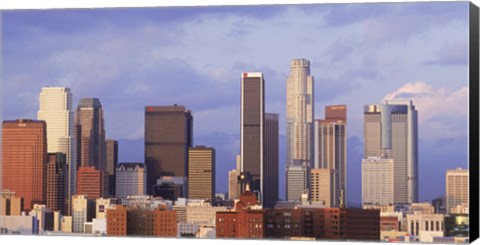 Framed Los Angeles skyline, Los Angeles County, California, USA Print