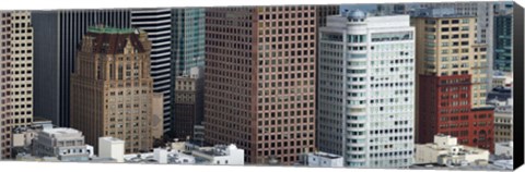 Framed Skyscrapers in the financial district, San Francisco, California, USA Print