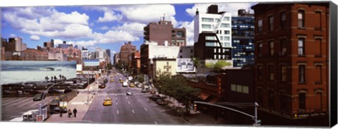 Framed High angle view of buildings along 10th Avenue, New York City, New York State, USA Print