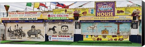 Framed Old Store Front along Riegelmann Boardwalk, Long Island, Coney Island, New York City, New York State, USA Print