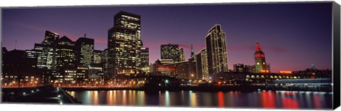 Framed Buildings on the San Francisco at Night, California, USA Print