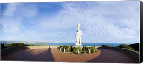Framed Monument on the coast, Cabrillo National Monument, Point Loma, San Diego, San Diego Bay, San Diego County, California, USA Print