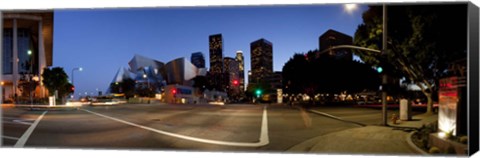 Framed Concert hall lit up at night, Walt Disney Concert Hall, City Of Los Angeles, Los Angeles County, California, USA 2011 Print