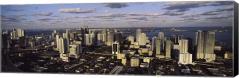 Framed Clouds over the city skyline, Miami, Florida Print