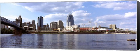 Framed Ohio River, Cincinnati, Hamilton County, Ohio Print