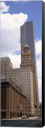 Framed Skyscrapers in a city, Houston, Texas, USA (vertical) Print