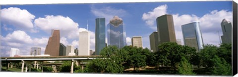 Framed Wedge Tower, ExxonMobil Building, Chevron Building from a Distance, Houston, Texas, USA Print