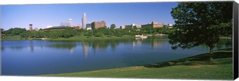 Framed Buildings at the waterfront, Omaha, Nebraska (horizontal) Print