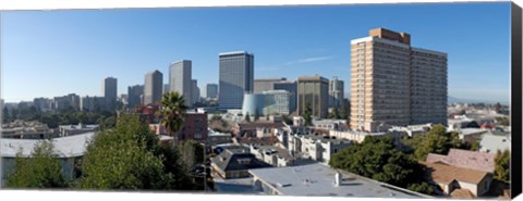 Framed View over Oakland from Adams Point, California Print