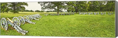 Framed Cannons in a park, Valley Forge National Historic Park, Philadelphia, Pennsylvania, USA Print