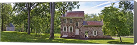 Framed Facade of a building, Washington&#39;s Headquarters, Valley Forge National Historic Park, Philadelphia, Pennsylvania, USA Print