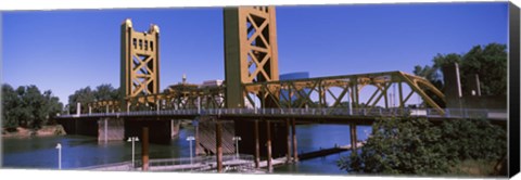 Framed Tower Bridge, Sacramento, CA , USA Print