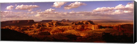 Framed Monument Valley Under Cloudy Sky Print