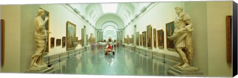 Framed Interior Of Prado Museum, Madrid, Spain Print