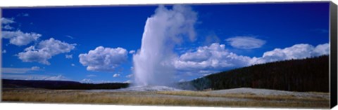 Framed Old Faithful, Yellowstone National Park, Wyoming, USA Print