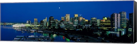 Framed Evening skyline Vancouver British Columbia Canada Print