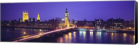 Framed England, London, Parliament, Big Ben Print