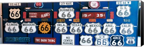 Framed Route 66 Sign Collection Print