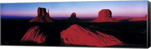 Framed Sunset At Monument Valley Tribal Park, Utah, USA Print
