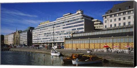 Framed Buildings at the waterfront, Palace Hotel, Helsinki, Finland Print