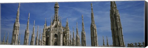 Framed Facade of a cathedral, Piazza Del Duomo, Milan, Italy Print