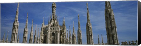 Framed Facade of a cathedral, Piazza Del Duomo, Milan, Italy Print