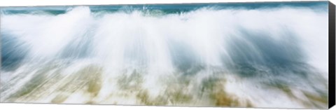 Framed Surf Fountains Big Makena Beach Maui HI Print