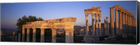 Framed Turkey, Pergamum, temple ruins Print