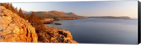 Framed High angle view of a coastline, Mount Desert Island, Acadia National Park, Maine, USA Print